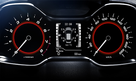 Eagle-eye style double-barrel multifunctional dashboard