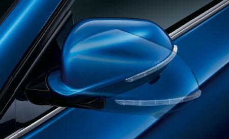 Ultra-wide angle electric folding rearview mirror